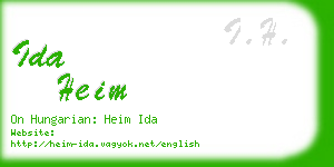 ida heim business card